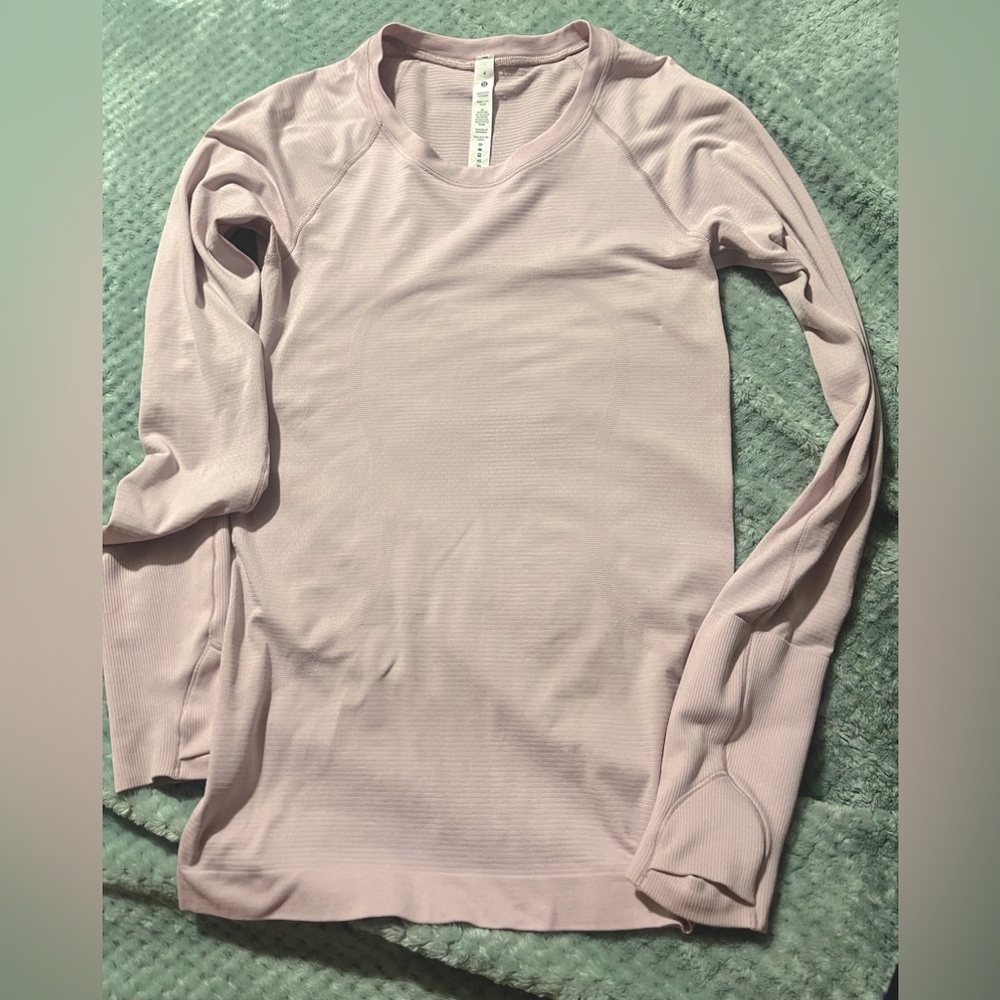 pink lululemon swiftly long sleeve